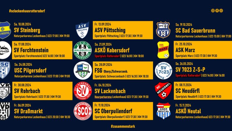 Spielplan Hinrunde